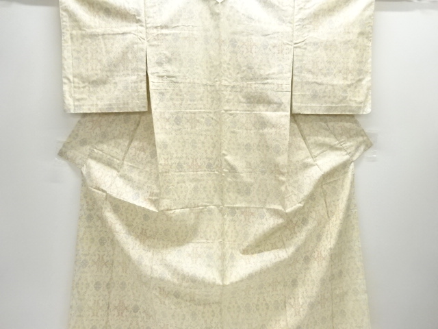 JAPANESE KIMONO / HITOE TSUMUGI /  WOVEN ABSTRACT